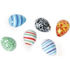 Bartl 102164 Glass Eggs, Pack of 6, Perfect as Easter Decoration