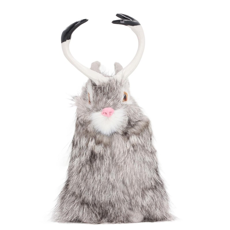 Simulation Antler Rabbit Ornament Cute Rabbit Home Decorations Animal Model