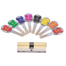 Multi-Track Blade Lock Core Door Barrel Lock with 8 Keys, Anti-Bump, Anti-Drill, Anti-Pick Door Lock with Key, High Security for Doors