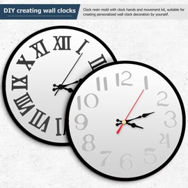 EXCEART 2 Pack Clock Resin Silicone Mold Kit, Roman Numerals Clock Silicone Mold with Mechanism, Resin Clock Casting Molds with Time Tools for DIY Crafts Home Wall Hanging Ornaments