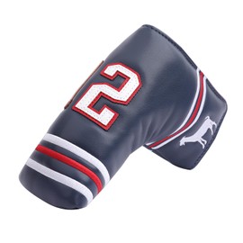 SHABIER Dark Blue Golf Putter Cover with NO.12 Design Headcover for Blade Golf Putter Head Cover