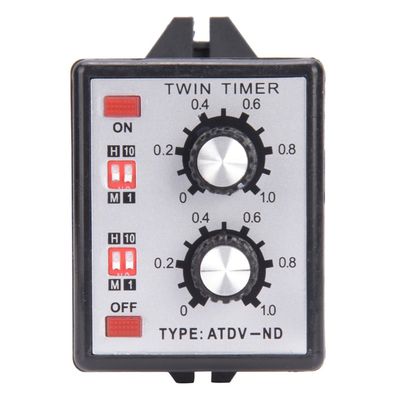 Knob Control Time Switch Relay Multi-Section On Off Twin Timer