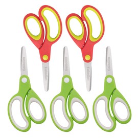 Left-handed Kids Scissors by Galadim (Pack of 5, Rounded-tip, 5.2-Inch) - Lefty Soft Touch Blunt School Student Scissors Shears GD-018-J