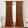 StangH Luxury Velvet Curtains Burnt Orange 102 inch Length Set