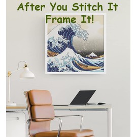 Orenco Originals Asiasn Great Wave Detail 14 Count Counted Cross Stitch Patterns by Hokusai