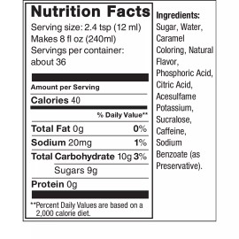 SodaStream FOUR (4) PACK SodaStream - Cherry Cola syrup mix 50% Less Sugar 14.8 fl oz 440ml