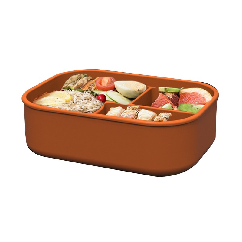 Silicone Lunch Box Microwave Safe Reusable Leakproof Food Storage Container