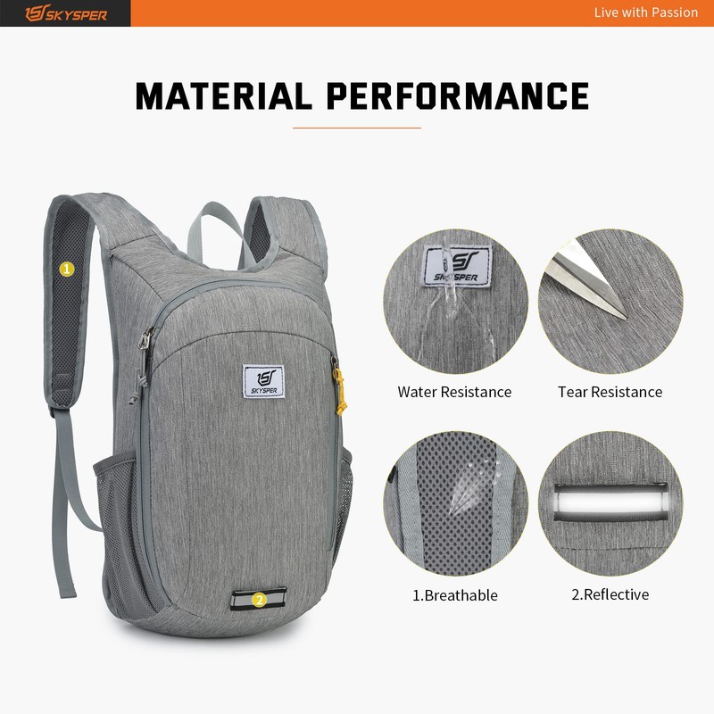 SKYSPER 10L Foldable Backpack Ultralight Daypack Waterproof Daypack Travel Backpack