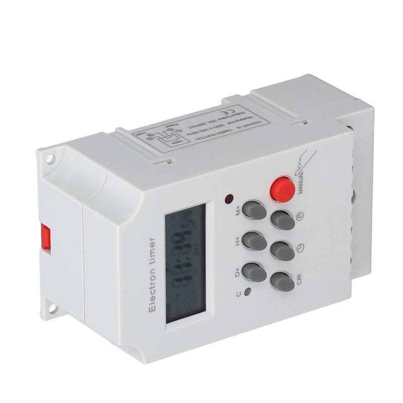 Electronic Timer Switch DIN Rail LCD Microcomputer Electron Intelligent Controller