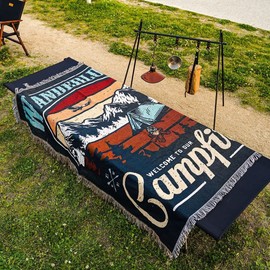 Peel Forest Korean Camping Supplies, Camping Equipment, Camping Outdoor, Interior, Rug, Cot Cover, 51.2 x 63.0 inches (130 x 160 cm)