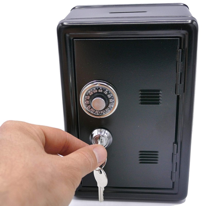 Metal Safe Shaped Money Box with Key