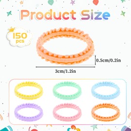 150pcs Baby Girl Hair Ties Small Elastic Hair Bands, Multi-Color Strong Colorful Hair Ties No Damage for Toddlers, Girls and Women