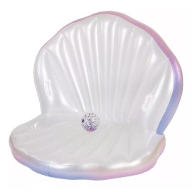 PoolCandy Ostra Gigante Infable Para Albercas Con Pelota De Perla Color Blanco