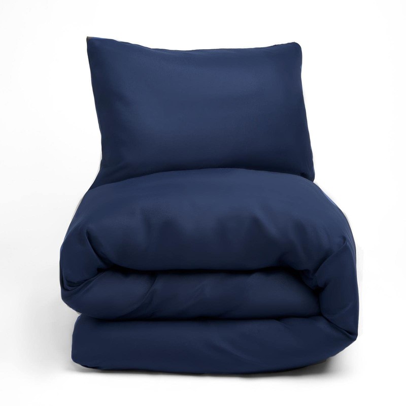 Brentfords Plain Dye Duvet Quilt Cover with Pillow Cases Bedding