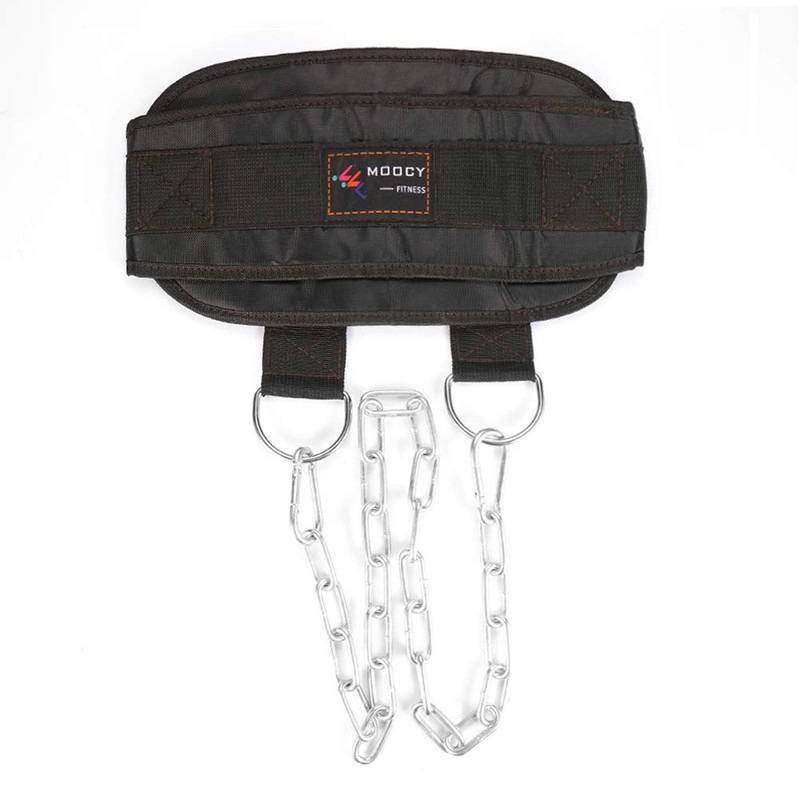 MOOCY Dip Belt with Chain for Weightlifting, Pullups, Powerlifting, Crossfit,