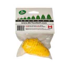 BirTee Golf Tees - PRO Speed Version with Enhanced Durability - 8 Pack. Indoor Golf Tees/Golf Simulator Tees/Winter Golf Tees. (Yellow)