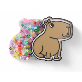 Capybara GRAY Picky Pad and Tray - Satisfy Your Urge to Pick Pop and Peel Stress-Free Fun with Textured Beads & Silicone Material