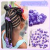 VENOFEN 50PCS Purple Loc Beads Hair Dreadlock Decoration Acrylic Pony