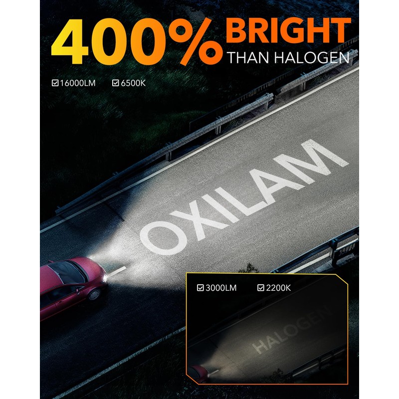 OXILAM Bulbs, 9005 H-B-3 Fog Light Bulbs Powersports Bulbs or