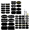 Chalkboard Labels-500Pcs Black Removable Labels(Irregular Shapes) for Jars,Storage Bins,Food Containers