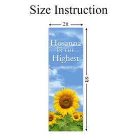 Church Worship Banner for Church Sanctuary Decor 2x6ft-Hosanna in the Hightest Matthew 21:9