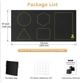 AionneWie Blackout Shade for Window No Drill Magic Tape Curtains: DIY, Window Shades for Easy Customization