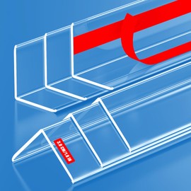 6PCS Clear Self-Adhesive Night Stand Corner Protectors，Corner Guards & Edge Protector for Wall Door Frame Cabinet Baseboard & Door, Table, Stair (16" X 1.18")