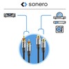 sonero® Premium 3,00m Cinch Verlängerung, 2x Cinch Stecker auf 2x