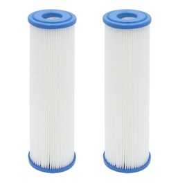 Filtro de agua cartuchos de repuesto plisado para retención de partiçulas y sedimentos compatible con rotoplas | Paquete de 2 cartuchos | Diámetro 7cm x 23.5cm largo