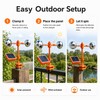 Solar Bird Repeller with Reflective Wind Spinner and Audible Sounds
