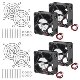 UMLIFE 4PACK Ventilador de refrigeración sin escobillas CC de 60mm x 60mm x 25mm, 24V, con 2 rodamientos de bola, para proyectos de ventilación de enfriamiento DIY