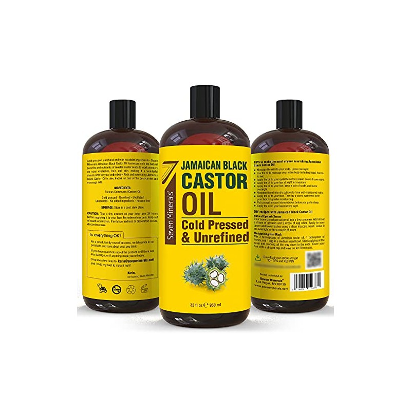 Seven Minerals Aceite de ricino negro jamaicano