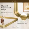 TETOTE Brushed Gold Bathroom Mirror, 24 x 36 Inch Metal
