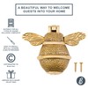 Gold Bee Door Knocker for Front Door | Polished Solid