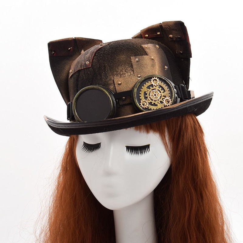 Graceart Steampunk - Gorros unisex con anteojos para mujeres y