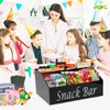 Xbopetda Snack Organizer for Countertop, Acrylic Snack Organizer with 4