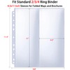 30 Pack 60 Pockets 4.5x11” Folded Map Sleeves, Ultra-Clear Brochure