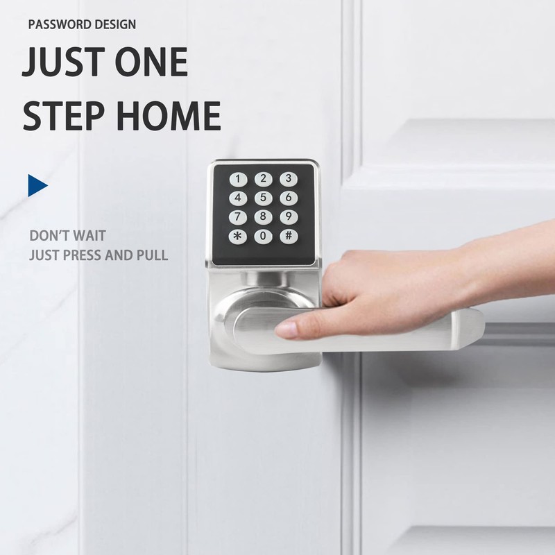 Keypad Door Lock with Handle, Digital Door Lock with Keypad