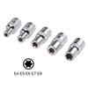 uxcell 1/4-Inch Drive External Torx Shallow Socket Set E4 E5