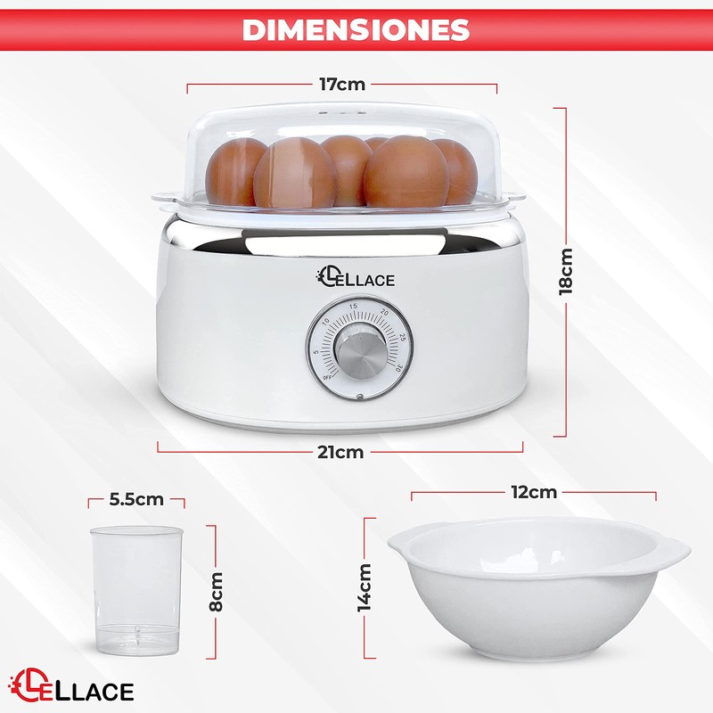 LELLACE Electric Egg Boiler with Timer and Alarm - 1