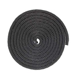 Solid Braid Nylon Rope (1/4 Inch, Black, 100 Feet)