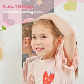 MYRO - Mirrored Height Chart for Children – Shatterproof Acrylic Growth Chart for Nursery, Bedroom, School Locker & Playroom (My Dream Car)