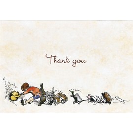 Pooh Bear Thank You Notes (14 Cards, 15 Self-Sealing Envelopes)