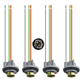 WMYCONGCONG 4 PCS 1157 BAY15D Turn Signal Light Bulb Socket Wire Harness Connector