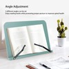 Book Stand Adjustable Angle Foldable Small Desk Bookrest with Page
