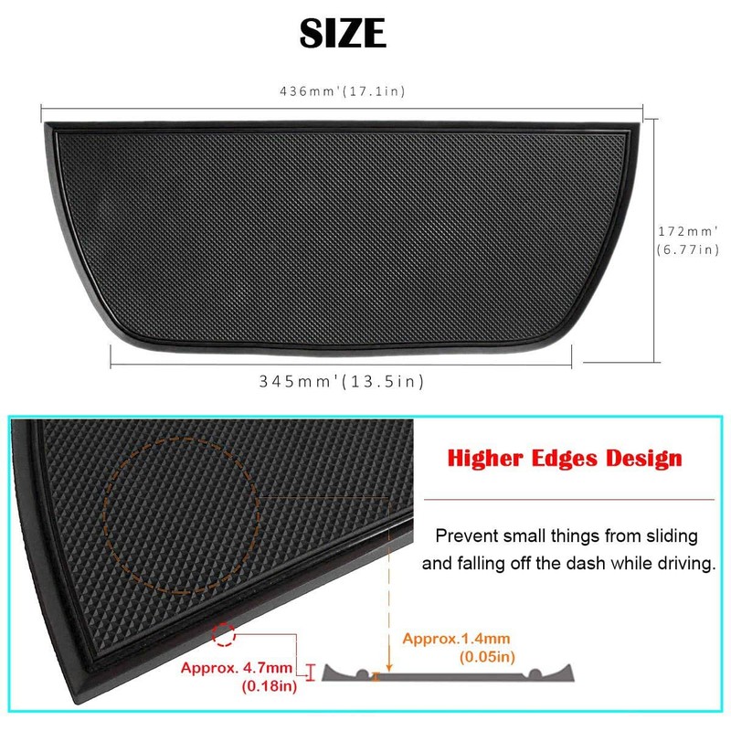 Auovo Dashboard Mat Liner for Ram Pickup 1500 2500 3500