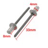 Sourcingmap 4mmx8mm Aluminum Round Dome Head Closed End Blind Rivets