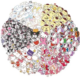 50 Pzs Lote Pegatinas Sanrio Kawaii Personajes Animados Pegatinas Impermeables A Prueba De Luz Solar DIY Ideals para Coches, Motos, Equipajes Ordenadores Portátiles (Molang)