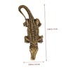 IWOWHERO Crafted Brass Crocodile Keychain Pet Alligator Charm Versatile Bag