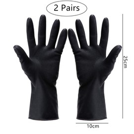 2Pairs Hair Dye Gloves Hair Color Latex Gloves for Hair Salon Hair Dyeing Cleaning Cooking Dishwashing